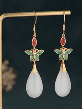 Vintage Butterfly Print Earrings